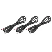 3pcs Speaker RCA Male Plug Jack to Bare Wire Open End Audio Cable Adapter,1m