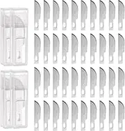 uxcell 40pcs Exacto Knife Blades #10 Hobby Knife Replacement Blades Spare Precision Exacto Blades Hobby Knife Blade Refills for DIY, Art, Cutting, Carving, Scrapbooking, Stencil