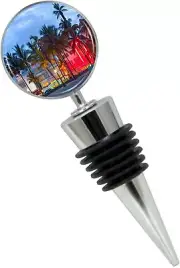 Miami Wine Bottle Stopper in Gift Box, Perfect for House Warming Gift