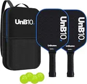 Pickleball Paddles,Carbon Fiber Pickleball Paddle Set of 2, Thermoformed Pickle Ball Rackets for Power & Spin, Lightweight Pickle Ball Paddle