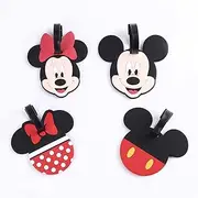 [Achidane] 4 Pack Cute Silicone Luggage Tags, Bag Tag Travel ID Labels Tag for Baggage Suitcases Bags
