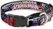 Dog Collar Martingale The Ultimate Spider Man Swinging City Poses 13 to 18 Inches 1.5 Inch Wide