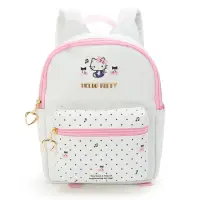 在飛比找樂天市場購物網優惠-小禮堂 Hello Kitty 兒童造型耳朵皮質拉鍊後背包《