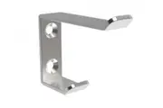 New Bradley 9921 Dual Hat and Coat Hook - Silver 20Mm W X 65Mm H X 85Mm D