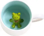 Cute Frog Coffee Mug, Ceramic Mug With 3d Animal