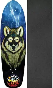Omen Boards Bolt Wolf Mini Cruiser 8.5" Skateboard Deck + griptape