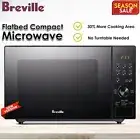 Breville Flatbed Compact Microwave MORE Cooking Area Microwave Oven Stainless