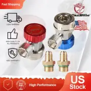 2X Low/High 1/4" AC QUICK COUPLER Adapter High Low Manifold Gauge SAE Connector