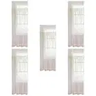 Window Sheer Curtain Decorative Wicker Pattern Leaf Pattern Window Sheer Curtain