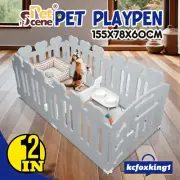Dog Playpen Crate Whelping Box Pet Pen Cat Enclosure Puppy Exercise Cage Play