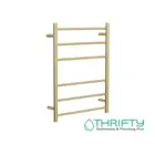 Linsol Avid 6 Bar Heated Towel Rail Brushed Brass