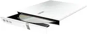 Asus SDRW-08D2S-U Lite External Slim DVD Burner (8X DVD±R, 6X DVD±R DL, 5X DVD-RAM, USB 2.0) Including Cyberlink Power2Go High-Gloss White