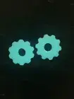 Blue Glow In The Dark EDC Lanyard Bead, USA Made, 2 Pack