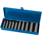 Draper Expert 1/2"D 10 Piece Metric Deep Impact Socket Set 10-27mm 38369