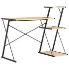 Modern Desk With Shelves Stylish Home Office Workstation Writing Computer Table