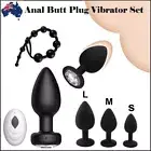 10 Speed Anal Beads SET Vibrator Butt Plug Clitoris Prostate Massager Sex Toy AU