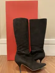 VALENTINO SUEDE POINTED TOE BOOTS