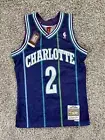 Mitchell & Ness Larry Johnson Charlotte Hornets Men 1994-95 Purple Jersey Sz S