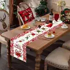 Red Holiday Table Runner For Dining Table Fireplace Christmas Runner For Table