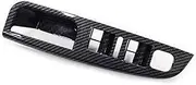 KIXURO Window Switch Control Panel Cover Trims, for Jetta, MK5, for Golf, 5 2005-2009 Side Grab Handle Carbon Fiber Door Frame Window Control Trim Window Switch Panel Cover Replacemen