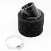 BLACK 48mm Bent Angled Foam Pod Air Filter PIT PRO Quad Dirt Bike ATV Dune Buggy