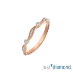 【JUST DIAMOND】18K玫瑰金 鑽石戒指-SHINING HEART
