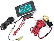 RIZGHWOY DC 9V-36V Car LCD Digital Display Voltmeter Fuel Water Temp Oil Pressure Meter for Car Voltmeter