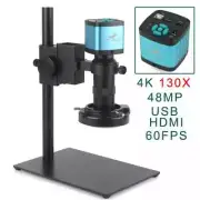 4K 48MP HDMI USB Industrial Digital Video Microscope Camera Monocular 130X Zoom