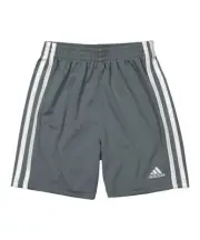 Adidas Boys Blue Oxide Three-Stripe Mesh Shorts Size 7 NWT