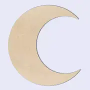 Crescent Moon Wood Shape Craft Supply Crafting Supplies