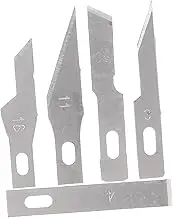 50pcs Blade Blades for Papercraft Craft Cutting Tool Hobby Craft Blades Replacement Cutting Tools Craft Supplies Blades for Modeling Steel Paper Cutter Manual