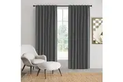 Sherwood Home 100% Blockout Concealed Tab Top Curtain Pair Pepper