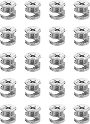 Cam Locks for Furniture 20 PCs, 15 x 13 mm Furniture Cam Lock Fasteners Compitable with IKEA Hardware Parts, Eccentric Wheels Repair Spare Parts Nut & Bolt Assortment Sets