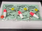 3 NJ Hand Tied 3/0 Hook Wire Rigs w/Medium Red and White Float FREE SHIPPING