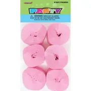 Light Pink Crepe Streamers (Pack of 6)