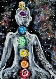 ACEO Orig Painting Higher Self CHAKRA Spiritual New Age Metaphysic Energy ART