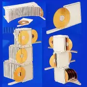 5 Packs 10 DISC CD DVD Organizer Storage Case Rack Portable Stackable US Seller