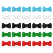 50 Pcs Mini Ribbon Bow 0.8" Mini Fabric Ribbon Flower Bows, Multicolored