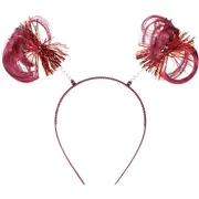 Burgundy Ponytail Headbopper with Tinsel