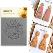 Polymer Clay Texture Sheets, Clay Texture Mat for Making Earrings Jewerly, Polym