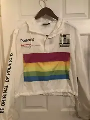 NWT Polaroid Kodak wind breaker top shirt hoodie size medium retro vintage coat