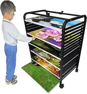 Art Drying Rack for Classroom Paint Drying Rack Art 30 Layer Metal Tabletop Art Storage Display Rack, Space Saving for Painting Crafts Artwork Canvas Storage