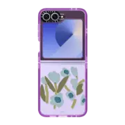 Galaxy Z Flip6 Impact Case Fleurs Bleues