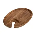 Appetizer Plate Wood Cup Holder Portable Cheese Board with Drink Glass Holder
