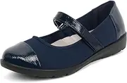 [ACANER] Women’s Orthopedic Mary Jane Flats Round Toe Comfortable Bunions Walking Shoes Dressy Orthotic Work Shoes with Arch Support