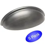 *5 Pack* Cosmas Cabinet Hardware Antique Silver Cup Handles Pulls #783AS
