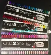 CND SHELLAC Salon NAIL TIP COLOR CHART PALETTE 3pc Set + Chain 136 Colors Ltd Ed