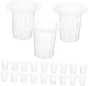 JOINPAYA 50Pcs Hydroponic Mesh Cups for Planting Durable Plastic Net Pots for Garden Balcony Nursery for Root Growth Nutrient Absorption for Hydroponics