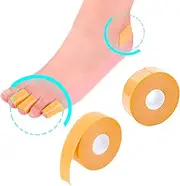 Heel Grip Tape Foot Care Sticker, x 2 Rolls Hand Foot Care Protector Tape Roll, Elastic Wear-Resistant Heel Sticker Muti-Purposes Wrap Sport Foam Tape for Feet Toe Finger Bandages