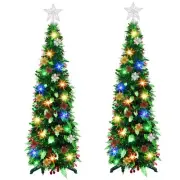 Uieke 5 FT Pop Up Christmas Tree with Timer & 60 LED Colorful Lights - Batter...